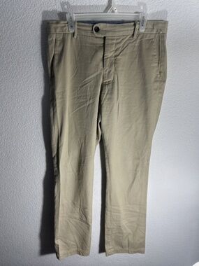 Gustin Pants Men 35 Beige California Straight Washed Button Fly Twill 35x32